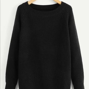 Knot Open Back Knit Sweater